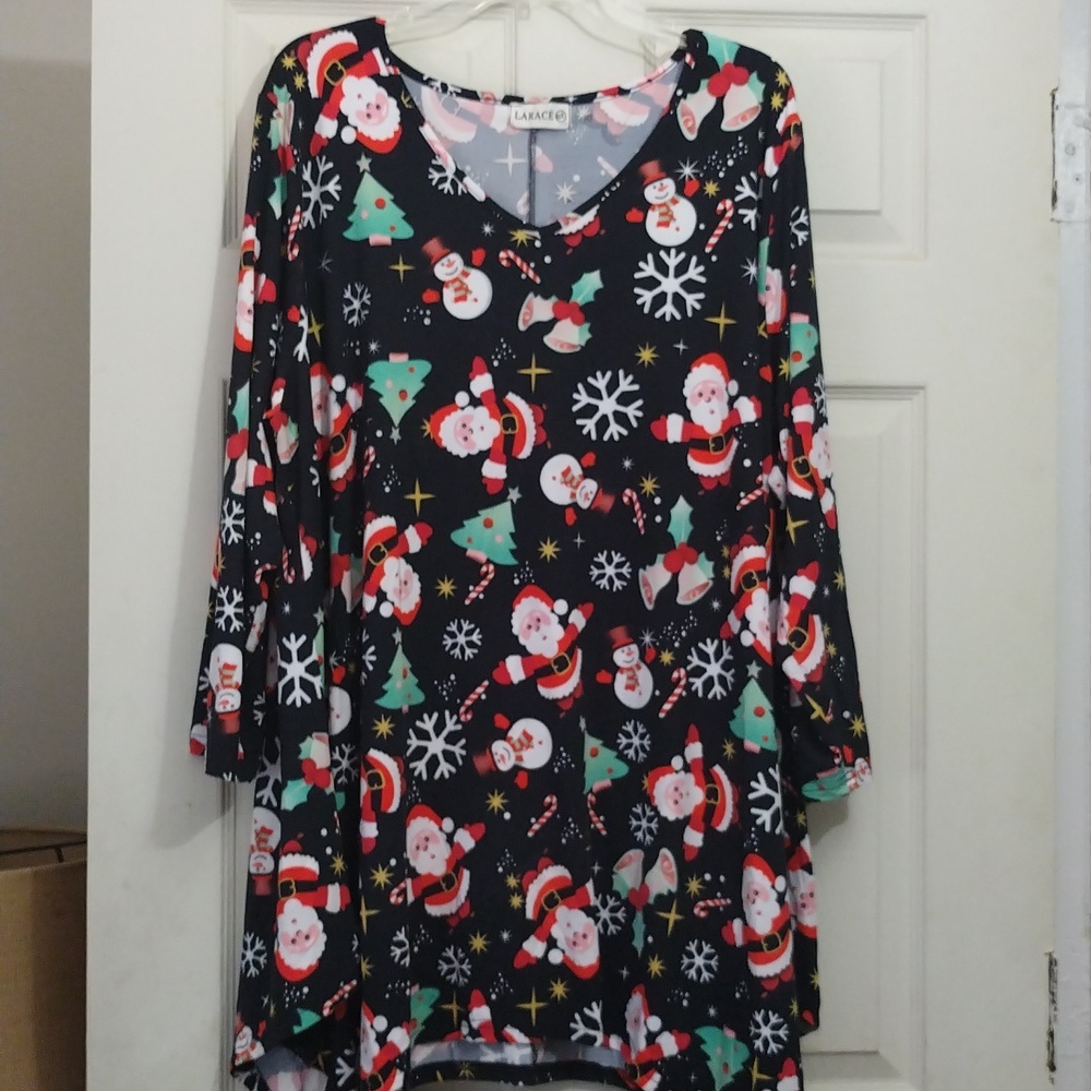 Larace Christmas long sleeve swing tunic size 6x